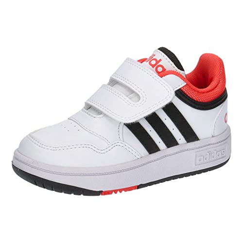 adidas Hoops Shoes, Zapatillas Unisex bebé, Ftwr White Core Black Bright Red, 25 EU